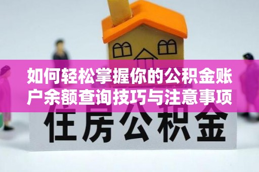 翠屏如何轻松掌握你的公积金账户余额查询技巧与注意事项