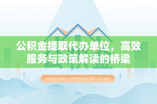 翠屏公积金提取代办单位，高效服务与政策解读的桥梁