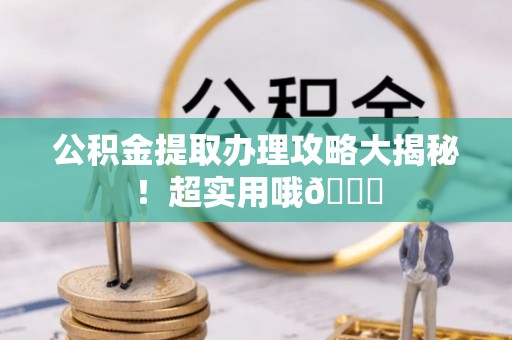 翠屏公积金提取办理攻略大揭秘！超实用哦😉