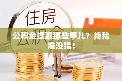 翠屏公积金提取那些事儿？找我准没错！