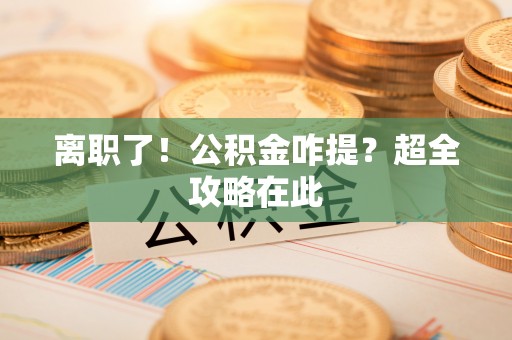 翠屏离职了！公积金咋提？超全攻略在此