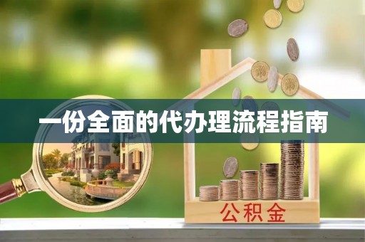 翠屏一份全面的代办理流程指南